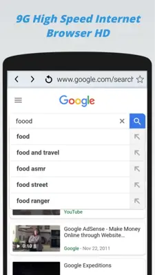 4G Speed Browser HD android App screenshot 1